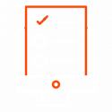 inventory white and orange icon inventory white and orange icon