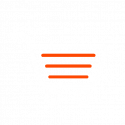 shopping cart white and orange icon
